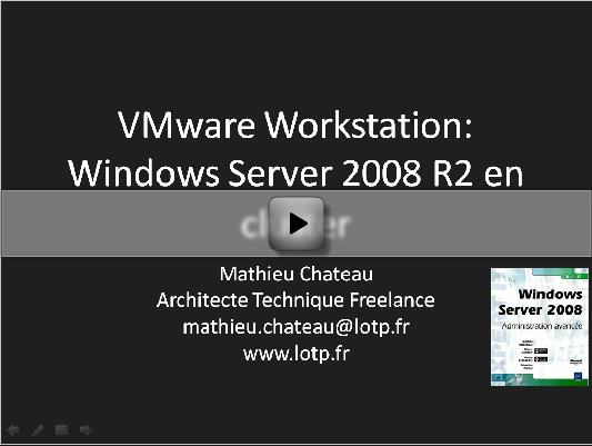 vmware workstation 2008R2 cluster