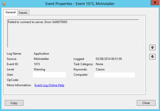 Event 1015 Msiinstaller Sharepoint